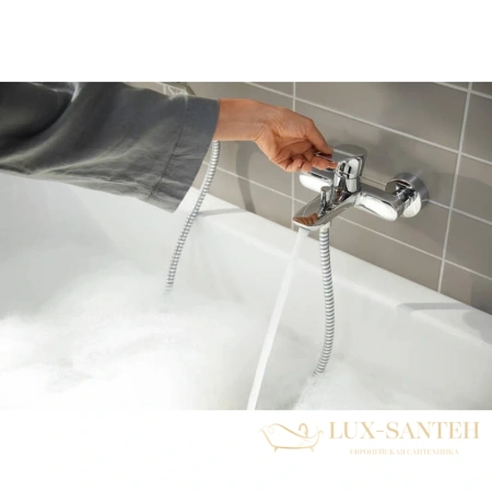 смеситель для ванны c душем hansgrohe rebris e 72450000, хром