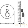 термостат для встраиваемого монтажа на 1 выход grohe grohtherm smartcontrol 29118a00, темный графит глянцевый