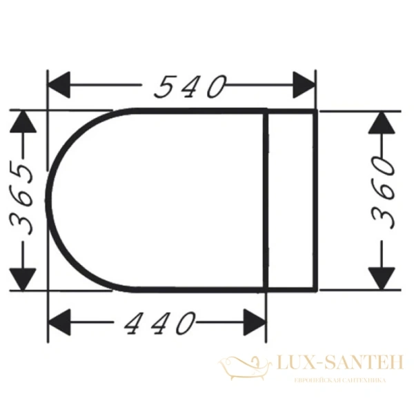 унитаз подвесной, hansgrohe elupura original q, 60142450, 540х360 безободковый без сиденья, белый глянцевый