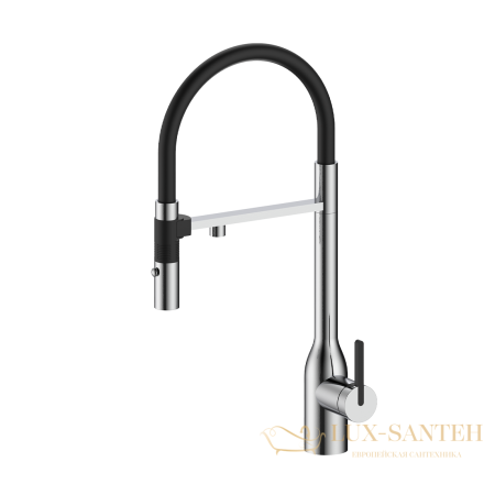 смеситель для кухни под фильтр с гибким изливом paulmark magneto one ma213188-bs, нержавеющая сталь