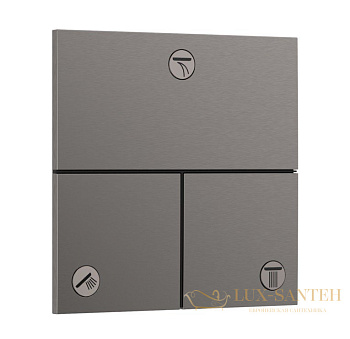 переключатель потоков hansgrohe showerselect comfort e 15573340, на 3 выхода, черный хром шлифованный