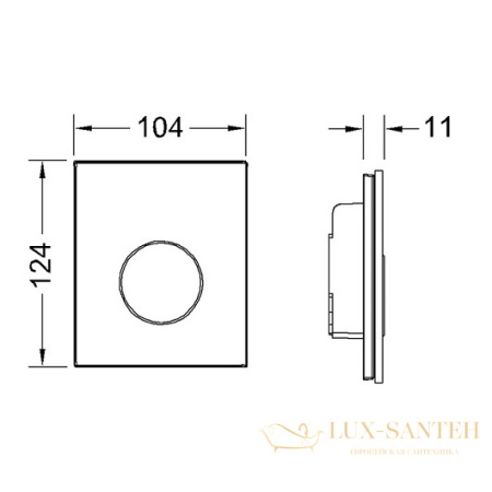 стеклянная панель смыва tece teceloop 9242661 с покрытием против отпечатков пальцев, белое стекло/клавиша сатин