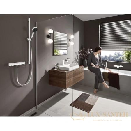 смеситель для раковины hansgrohe vivenis с донным клапаном 75010700 белый матовый