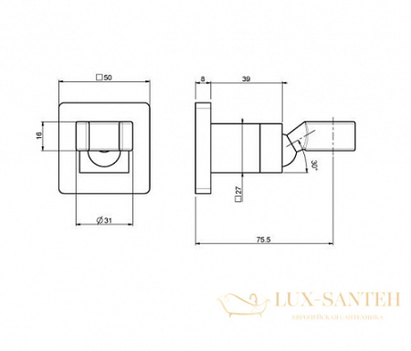 держатель ручного душа fima carlo frattini shower accessories f2204sn, никель брашированный