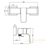 смеситель villeroy & boch architectura square tvs12500100064 для душа, никель сатинированный матовый