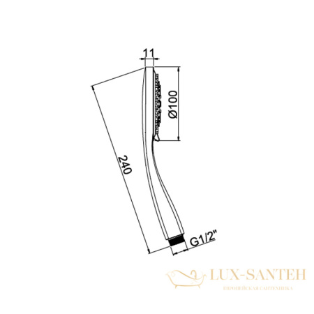 ручной душ  almar emotion ø100, e082051.cr, 3 режима, хром