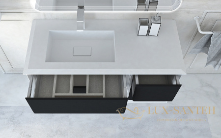 тумба cezares bellagio 54718 35 см подвесная, grafite