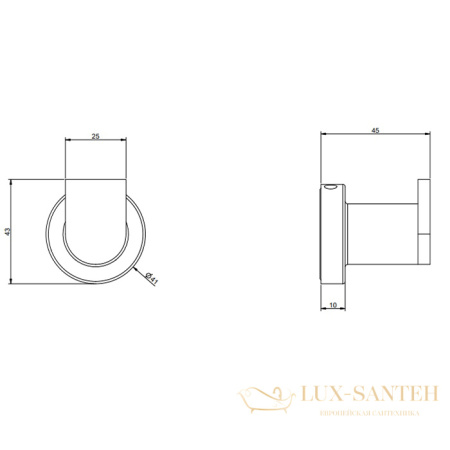 крючок gessi emporio 38921.031, хром
