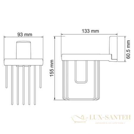 держатель освежителя воздуха wasserkraft leine k-5045, хром