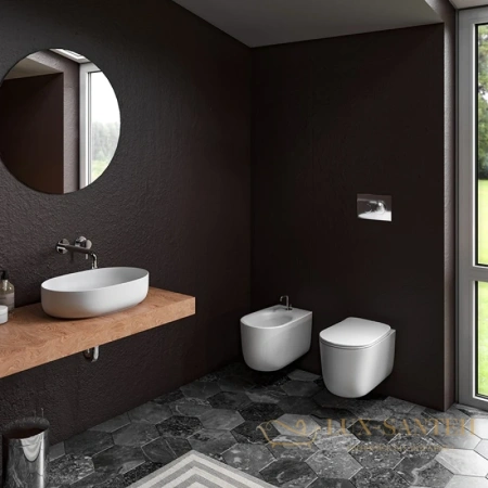 биде kerasan nolita 532530 подвесное, белый матовый