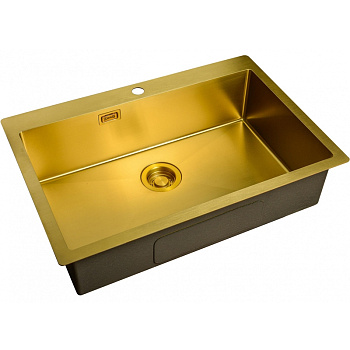 кухонная мойка zorg light bronze zl r 750510 bronze, бронза