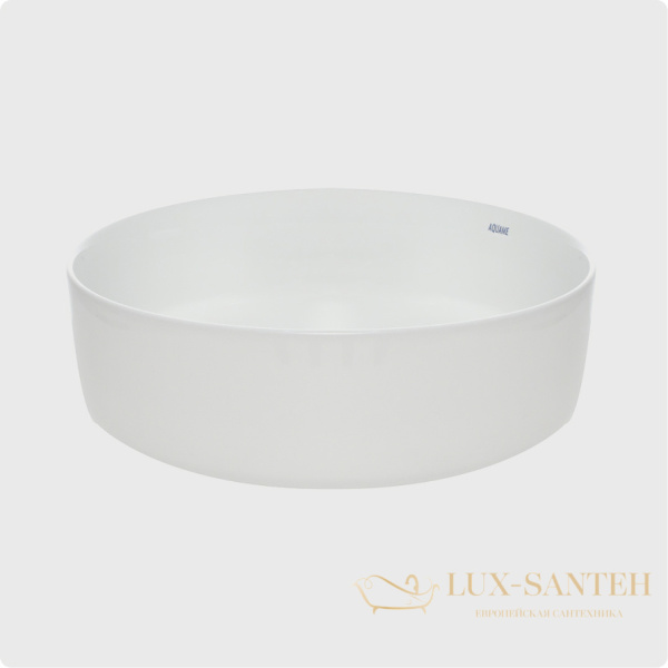 раковина накладная aquame aqm5012, 355 мм, белый глянцевый