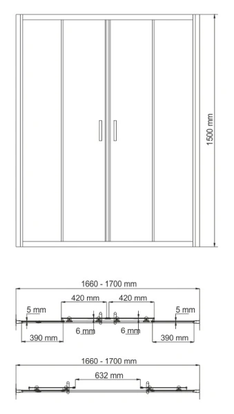 шторка wasserkraft amper 29s02-170 для ванны 170 см 