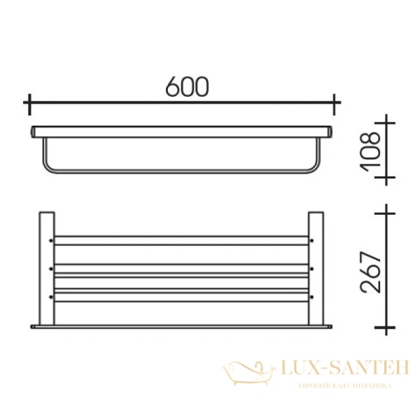полка для полотенца schein elite 7057042, хром