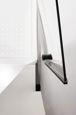 душевая дверь cezares eco eco-o-b-1-60-c-nero 60 см профиль черный матовый, стекло прозрачное