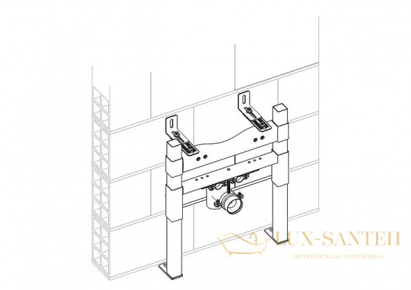 инсталляция belbagno bb024-bd для биде с крепежом, белый
