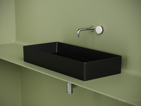 раковина накладная ceramica nova element cn6072mb, 801*361*130 мм, черный матовый