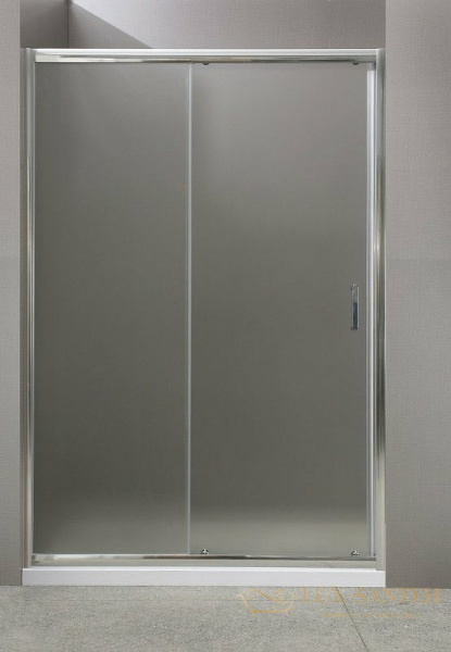 душевая дверь belbagno uno uno-195-bf-1-100-p-cr 100 см профиль хром, стекло рифленое