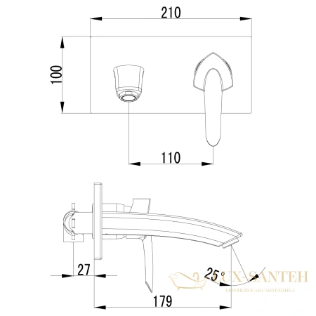 смеситель для раковины встраиваемый lemark mars lm3526c