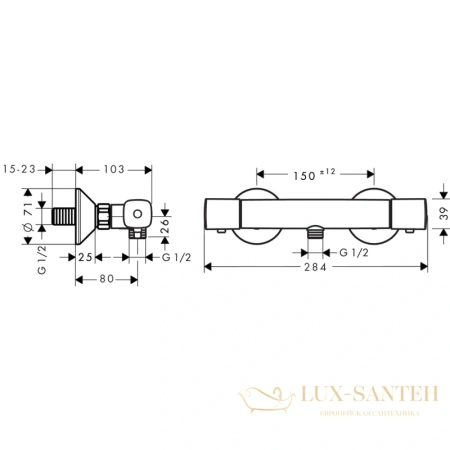 термостат hansgrohe ecostat universal 13122000 для душа