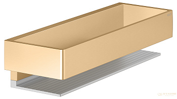 полка для душа keuco edition 11, 11158250000, латунь шлифованная