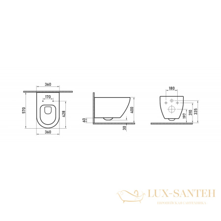 комплект berges 043351: подвесной унитаз mascon с системой инсталляции atom 410 и панелью смыва, черный матовый