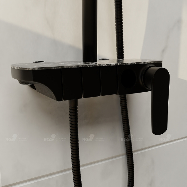 душевая система rgw shower panels 51140133-04 sp-33b, черный матовый