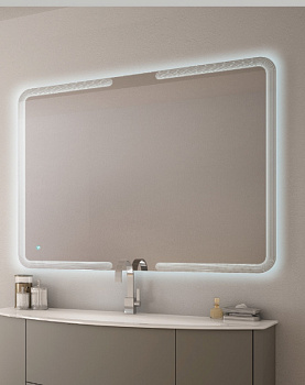 зеркало cezares bellagio 40312 90 см со встроенной led подстветкой и сенсорным выключателем touch system