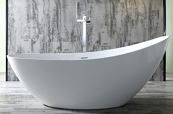 акриловая ванна abber ab9233, цвет белый