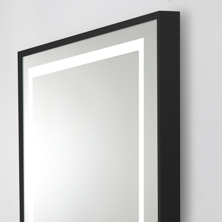 зеркало belbagno kraft spc-kraft-1085-685-tch-warm-nero 108.5 см с подсветкой, с подогревом, с сенсорным выключателем, черный