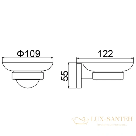мыльница timo saona 13021/18, черное золото