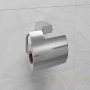 держатель для туалетной бумаги lemark smooth line 9721010 с крышкой, хром