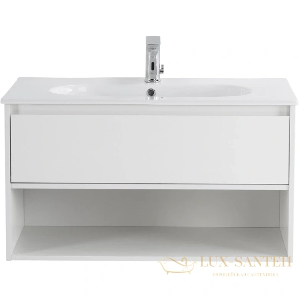 тумба belbagno kraft kraft-1000-1c-so-bo 100 см, bianco opaco