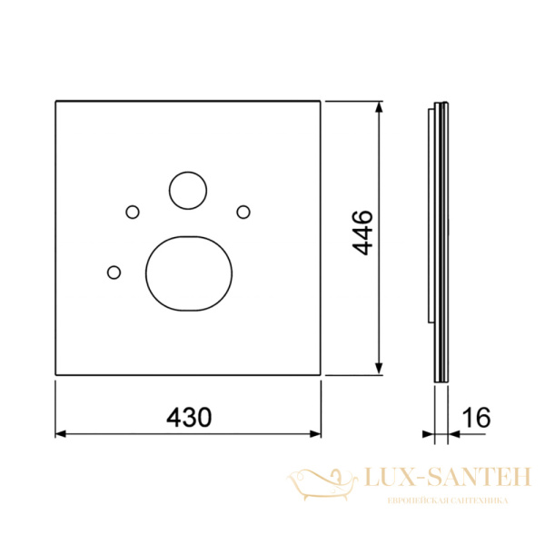 нижняя панель tecelux для установки унитазов-биде geberit aquaclean sela/mera, toto washlet ek/gl, grohe sensia или v&b viclean u+ черный 9650108