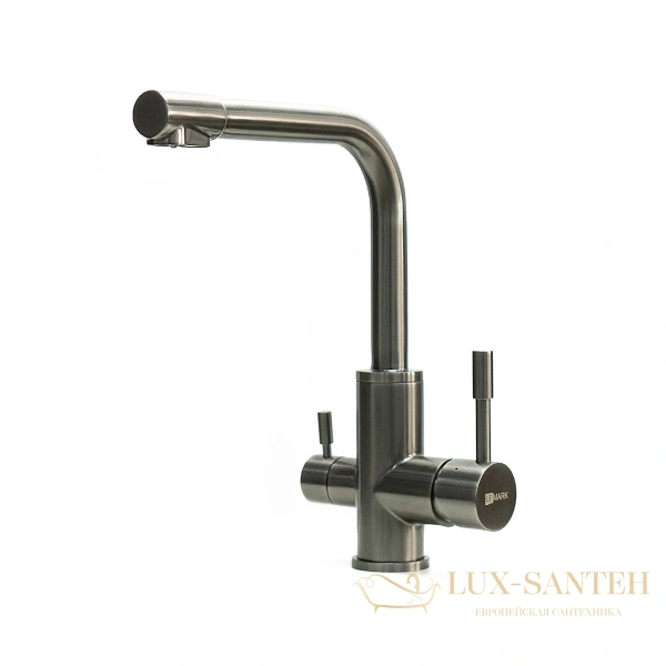 смеситель для кухни lemark expert lm5061gmn, с подключением к фильтру, графит