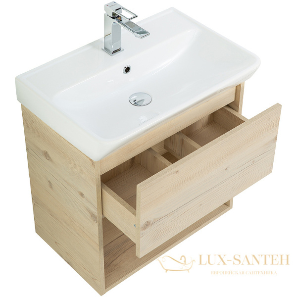 тумба под раковину belbagno neon neon-500-1c-so-pb 50 см подвесная, pino bianco