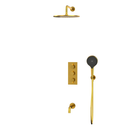 термостатическая система для ванны скрытого монтажа whitecross y yset11topglb золото брашированное