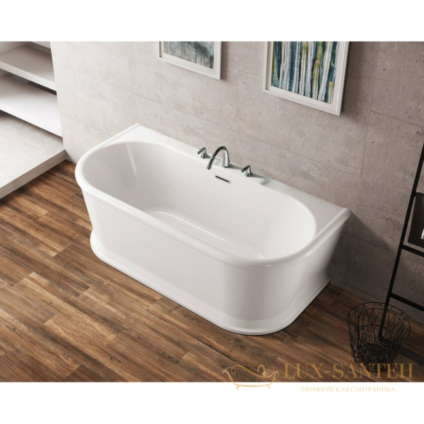 акриловая ванна belbagno bb408-1500-800 150х80 без гидромассажа, белый