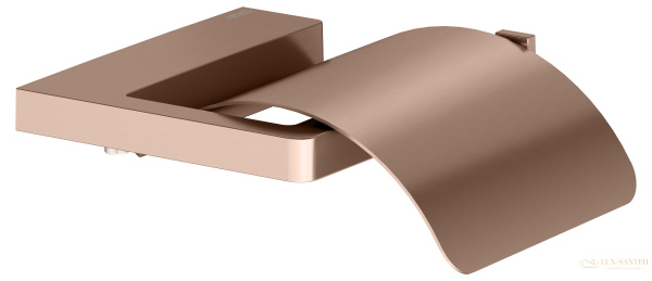 держатель для туалетной бумаги с крышкой keuco moll, 12760290000, красное золото шлифованное