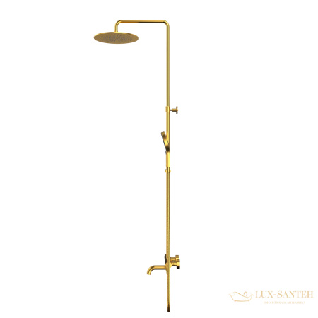 термостатическая система для ванны наружного монтажа whitecross y y1234topglb, брашированное золото