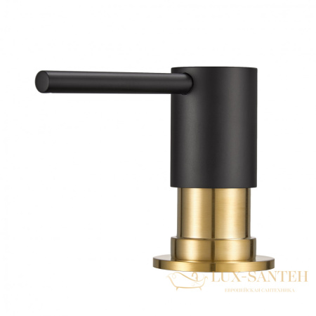 дозатор для жидкого мыла встраиваемый milacio mcu.934.bgdd, черный матовый/золото брашированное