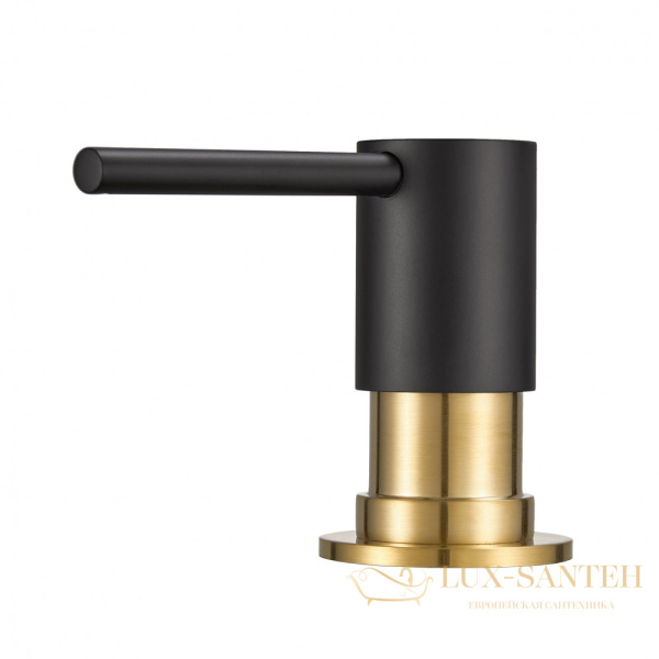 дозатор для жидкого мыла встраиваемый milacio mcu.934.bgdd, черный матовый/золото брашированное