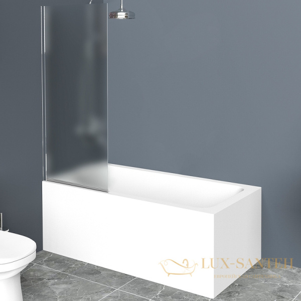 шторка на ванну belbagno uno uno-v-1-80/150-p-cr профиль хром, стекло рифленое