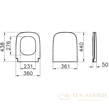 сиденье vitra s20 177-003-009 для унитаза с микролифтом, белый