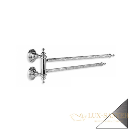 полотенцедержатель двойной stil haus giunone g16(03) поворотный, хром-белый