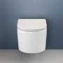 подвесной безободковый унитаз ceramica nova moments cn3003 с сиденьем микролифт, белый