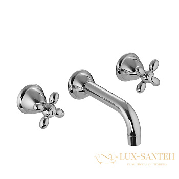 смеситель для раковины встраиваемый, fima carlo frattini olivia, f5001/5cr, излив 152 мм, внешняя часть, донный клапанхром