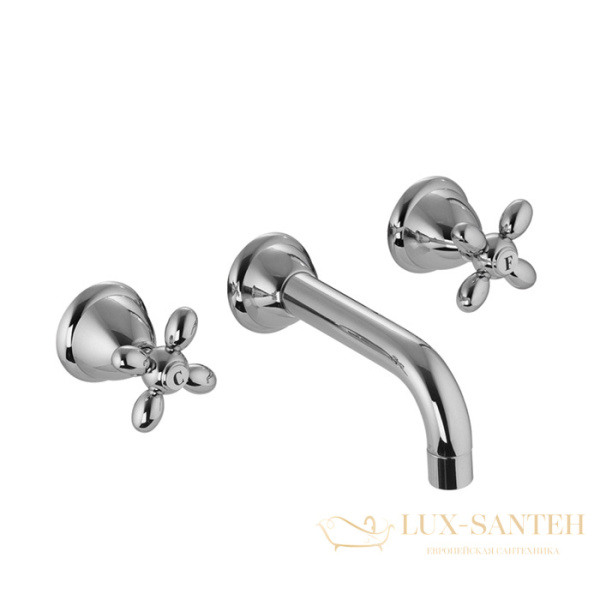 смеситель для раковины встраиваемый, fima carlo frattini olivia, f5001/5cr, излив 152 мм, внешняя часть, донный клапанхром