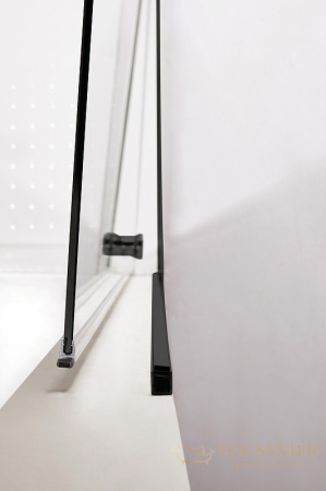 душевая дверь cezares eco eco-o-b-1-60-c-nero 60 см профиль черный матовый, стекло прозрачное