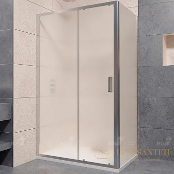 душевой уголок rgw passage 35087620-21 pa-76 120х100, профиль хром, стекло матовое-сатинат